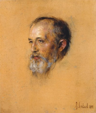 Portræt af dirigenten og komponisten Hermann Levi 1839-1900, 1898. af Franz von Lenbach