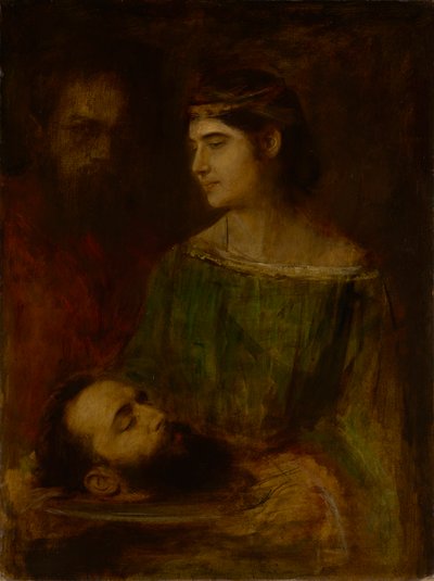 Herodias’ datter med Johannes’ hoved; stående halvfigur af Franz von Lenbach