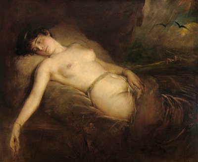 Nøgenkvinde af Franz von Lenbach