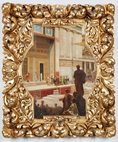 Dionysos-teatret i Athen. Design til loftsmaleriet i trappeopgangen på Burgtheater i Wien af Franz von Matsch