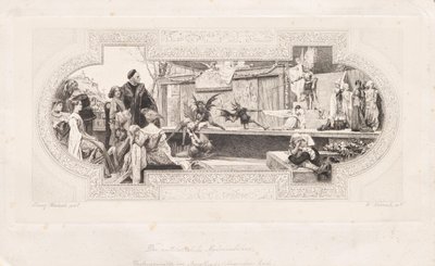 Den middelalderlige mysteriescene af Franz von Matsch