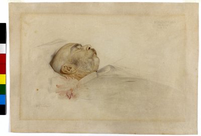 Kejser Franz Joseph I på dødslejet af Franz von Matsch
