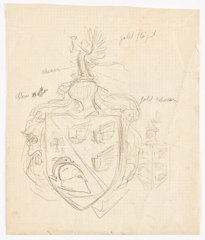 Design til et familievåben af Franz von Matsch