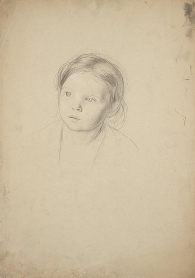 Studie af en piges hoved af Franz von Matsch