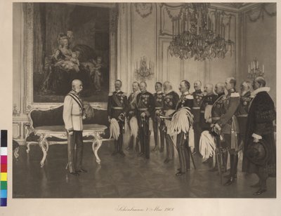 Besøg af den tyske forbundsfyrste den 8. maj 1908 på slottet Schönbrunn af Franz von Matsch