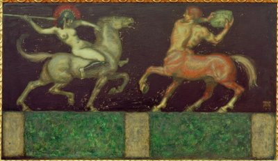 Amazon og Centaur af Franz von Stuck