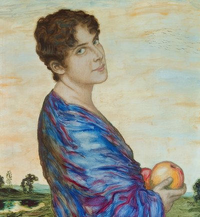 Portræt af fru Stuck af Franz von Stuck