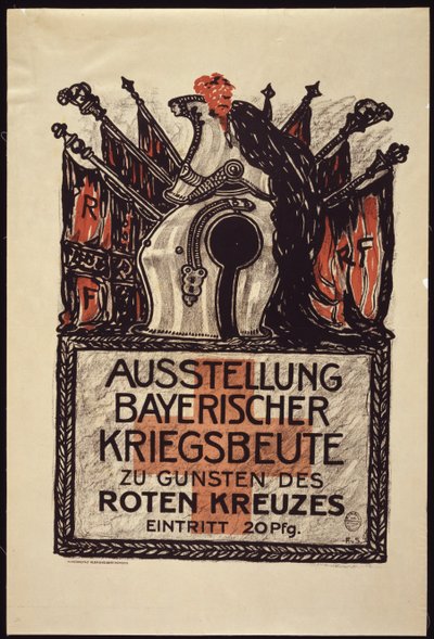 Udstilling af den bayerske krigsbytte til gavn for Røde Kors, 1915 af Franz von Stuck