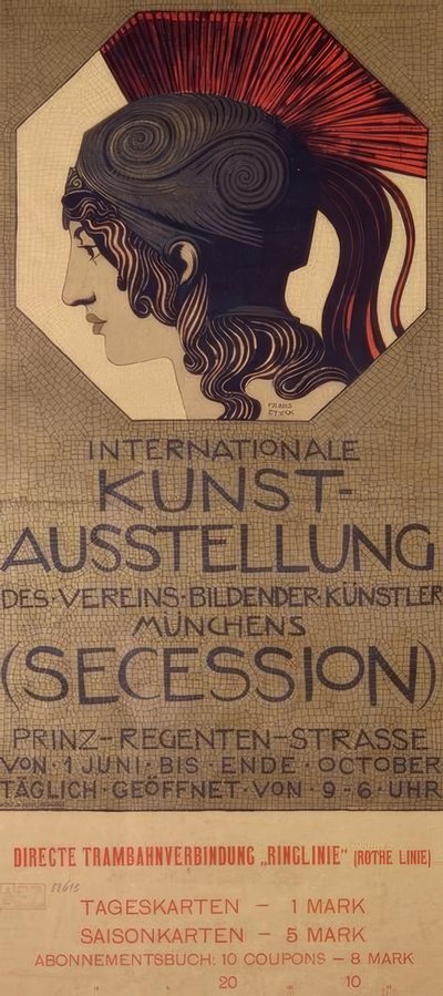 F. v. Stukk / plakat Int. Kunstudstilling af Franz von Stuck