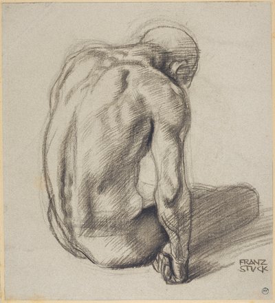 Siddende mand af Franz von Stuck
