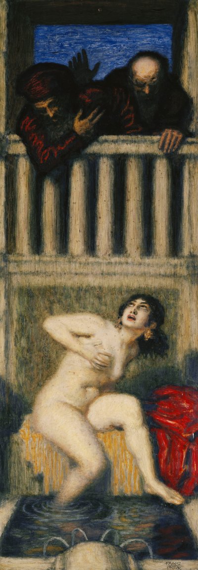 Susanna og de to gamle mænd; Susanna og de to gamle, af Franz von Stuck