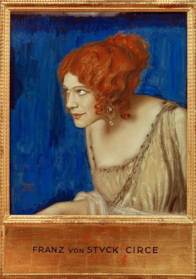 Tilla Durieux als Circe / F. v. Sidde fast af Franz von Stuck