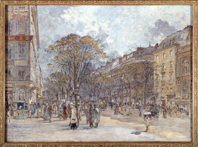 Fransk: Boulevard des Italiens, morgenudsigt af Frederic Anatole Houbron