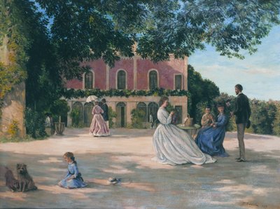 Fransk: La Terrasse de Méric af Frédéric Bazille