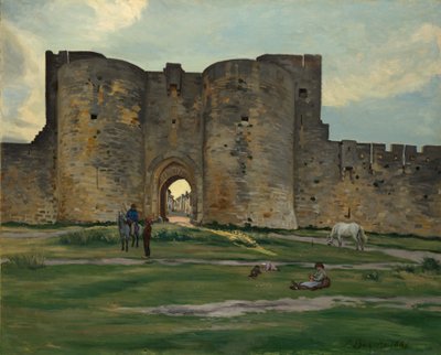 Dronningens port i Aigues-Mortes, 1867. af Frédéric Bazille