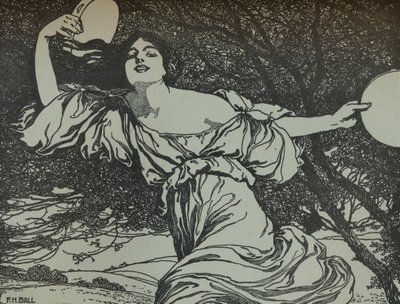 Bacchante, c20. århundrede 1914-1915 af Fred Hammersley Ball