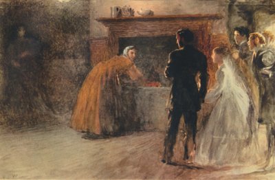 Besøget til den gale kvinde efter det afbrudte ægteskab, c1870, 1942. af Fred Walker
