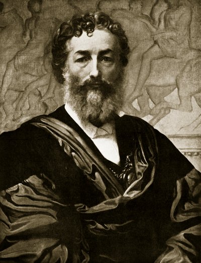 Selvportræt (litho) af Frederic (after) Leighton