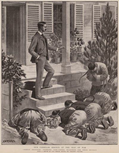 Vores konsulære tjeneste på krigsskuepladsen (litografi) af Frederic (after) Villiers