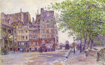 Quai des Orfevres, 1906 (wc på papir) af Frederic Anatole Houbron