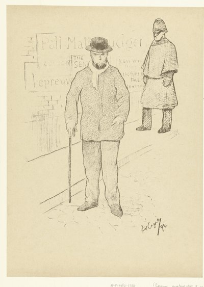 Portret van dichter Paul Verlaine i London Paul Verlaine i London The Trial (serietitel) af Frederic Auguste Cazals