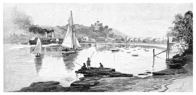 Manly Beach, Sydney, New South Wales, Australien, 1886. af Frederic B. Schell