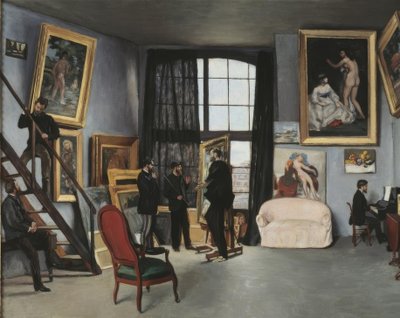 Bazille-værkstedet af Jean Frederic Bazille