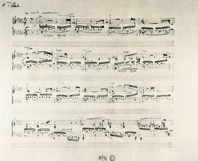Partitur af "Etuder for klaver opus 10" af den polske komponist Frederic Chopin (1810-1849) af Frederic Chopin