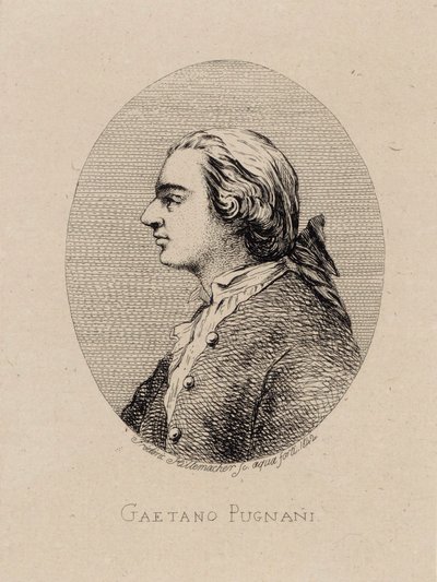 Portræt af violinisten og komponisten Gaetano Pugnani 1731-1798, 1842. af Frederic Desire Hillemacher