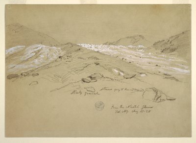 Aletsch-gletsjeren, Berner Alperne, Schweiz af Frederic Edwin Church
