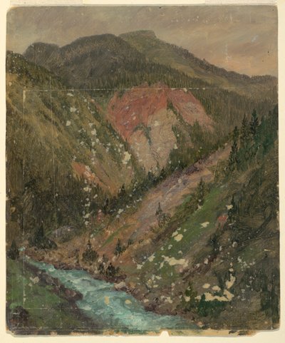 Alpelandskab (Bayern eller Schweiz) af Frederic Edwin Church