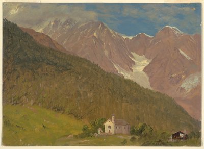 Et alpelandskab i Schweiz af Frederic Edwin Church