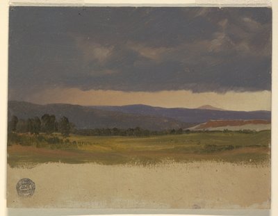 Blue Hill under lave skyer af Frederic Edwin Church