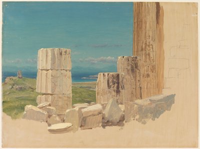 Brudte søjler, udsigt fra Parthenon af Frederic Edwin Church