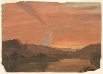 Skystudie ved solnedgang af Frederic Edwin Church