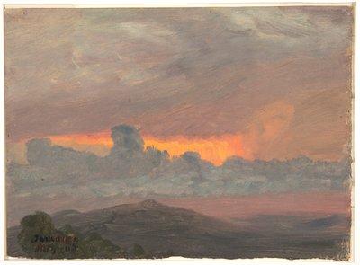 Overskyet solnedgang, Jamaica af Frederic Edwin Church