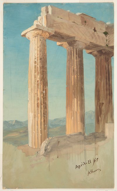 Parthenons søjler, Athen af Frederic Edwin Church
