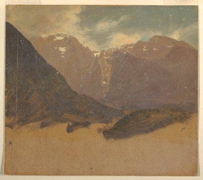 Tegning, Alpelandskab (Bayern eller Schweiz), 1868 af Frederic Edwin Church