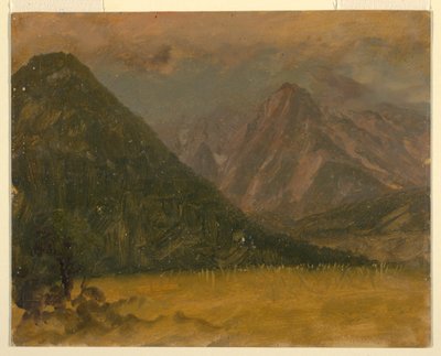 Tegning, Alpelandskab, Bayern eller Schweiz, 1868 af Frederic Edwin Church