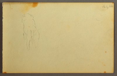 Tegning, dyr, set bagfra, 1844 af Frederic Edwin Church