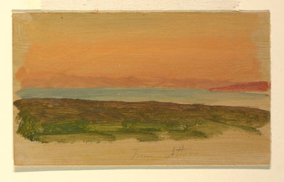 Tegning, Athen, udsigt fra havet, april 1869 af Frederic Edwin Church