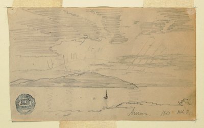 Tegning, Aurora, Mount Desert Island, september 1860 af Frederic Edwin Church