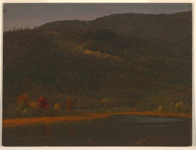 Tegning, efterårslandskab, 1860-70 af Frederic Edwin Church