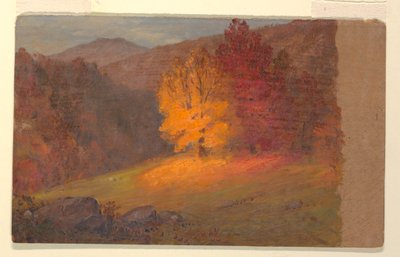 Tegning, Efterårslandskab, 1860-70 af Frederic Edwin Church