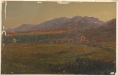 Tegning, Efterårslandskab, Hudson, New York, ca. 1860 af Frederic Edwin Church