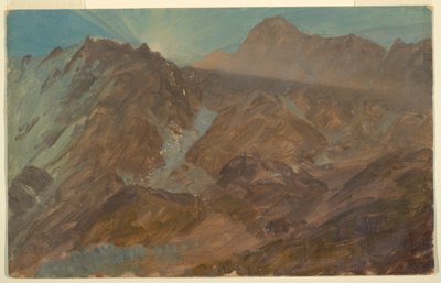 Tegning, Berner Alperne, Schweiz, august 1868 af Frederic Edwin Church