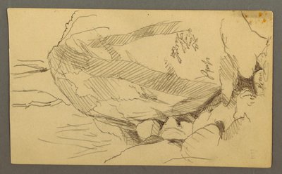 Tegning, Kampesten og klipper, muligvis 1877 af Frederic Edwin Church
