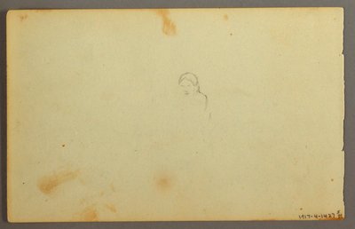 Tegning, Bred dal med gårde, 1844 af Frederic Edwin Church