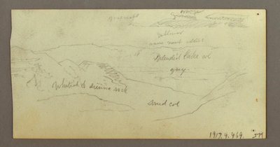 Tegning, Kamelstudier, 21.-22. februar 1868 af Frederic Edwin Church