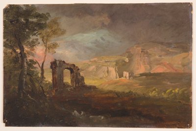 Tegning, Campagna Fantasy, sandsynligvis 1868-69 af Frederic Edwin Church